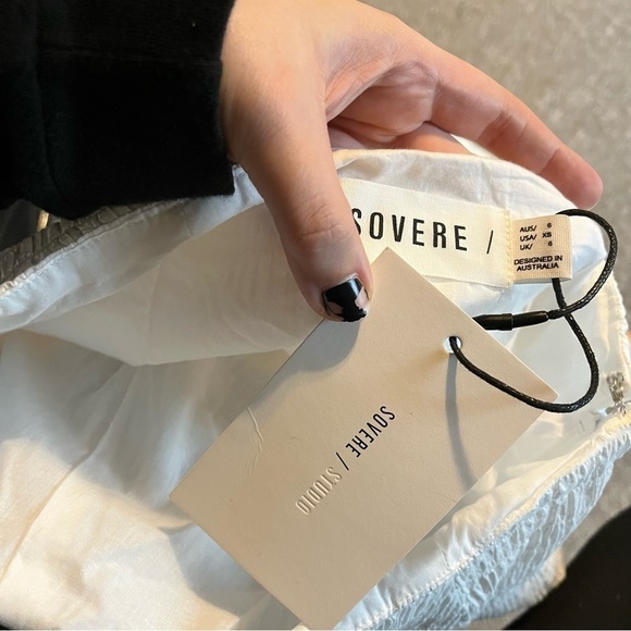 Sovere Studio Reason Mini Skirt Chalk White XS F - Picture 6 of 8